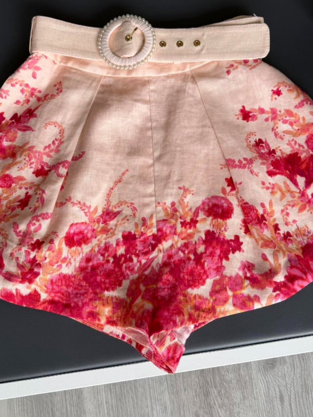 RARE — Zimmermann “High Tide Belted Linen Tuck Short” Size 1 / US4